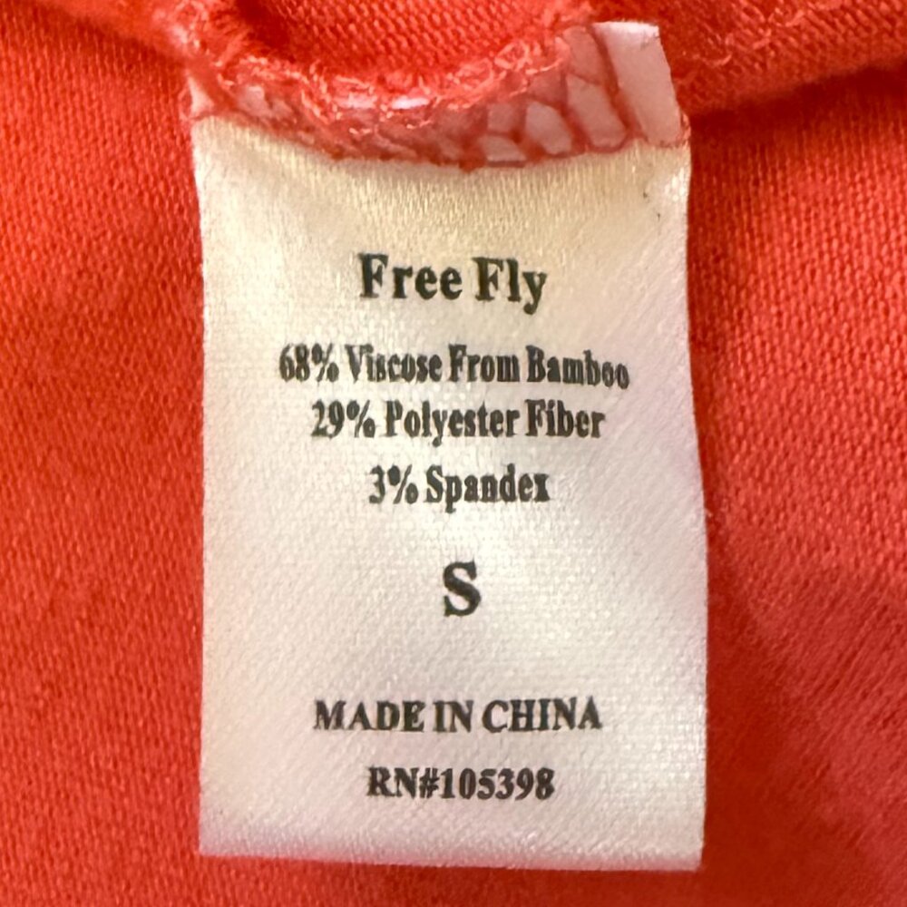 Free Fly Performance Bamboo Apparel Salmon Pink Racerback Scoop Neck Tank Top - Picture 4 of 5